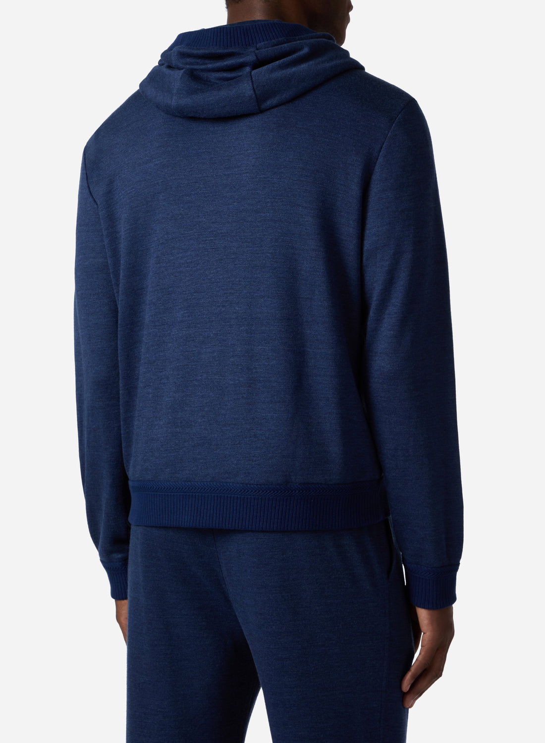 LINEN WOOL FULL ZIP HOODIE SWEATSHIRT