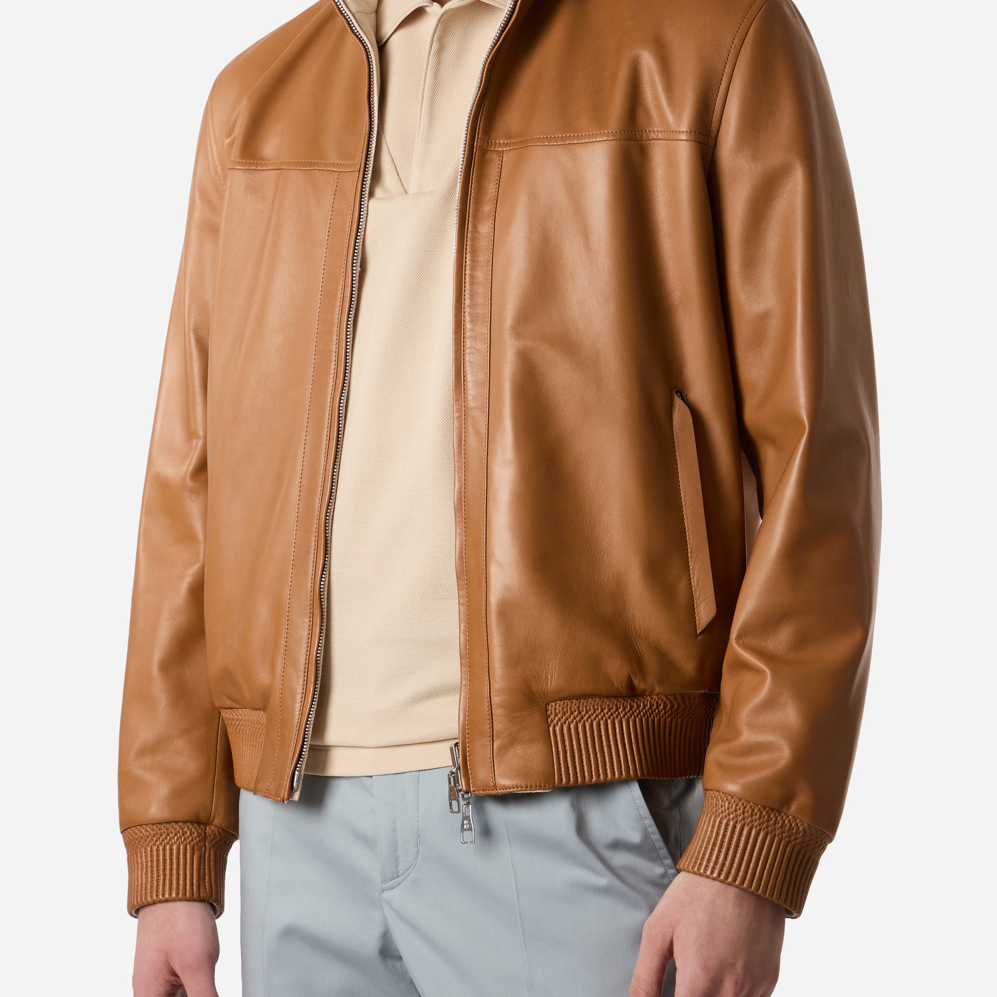 LEATHER BOMBER