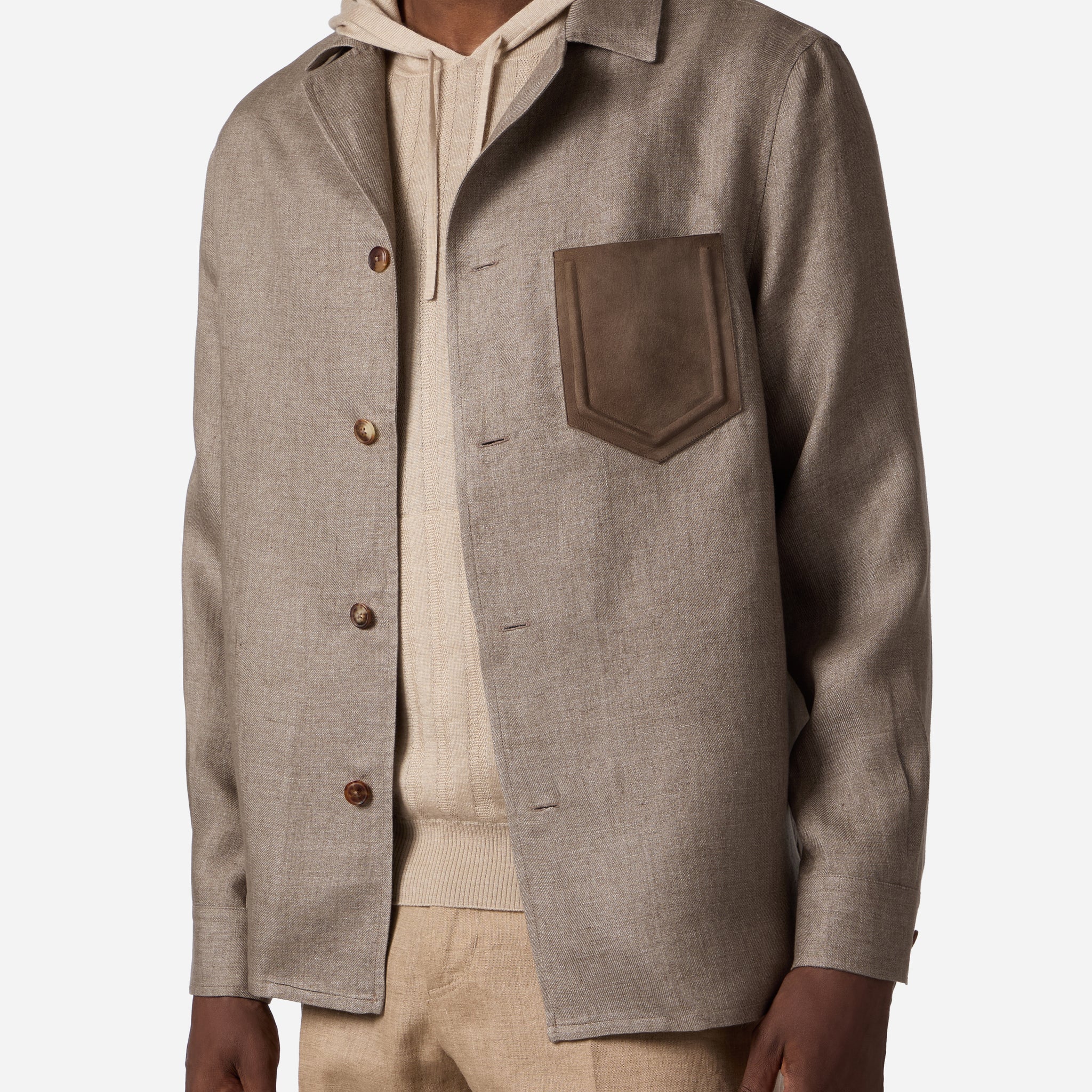 LINEN CUBAN SHIRT JACKET