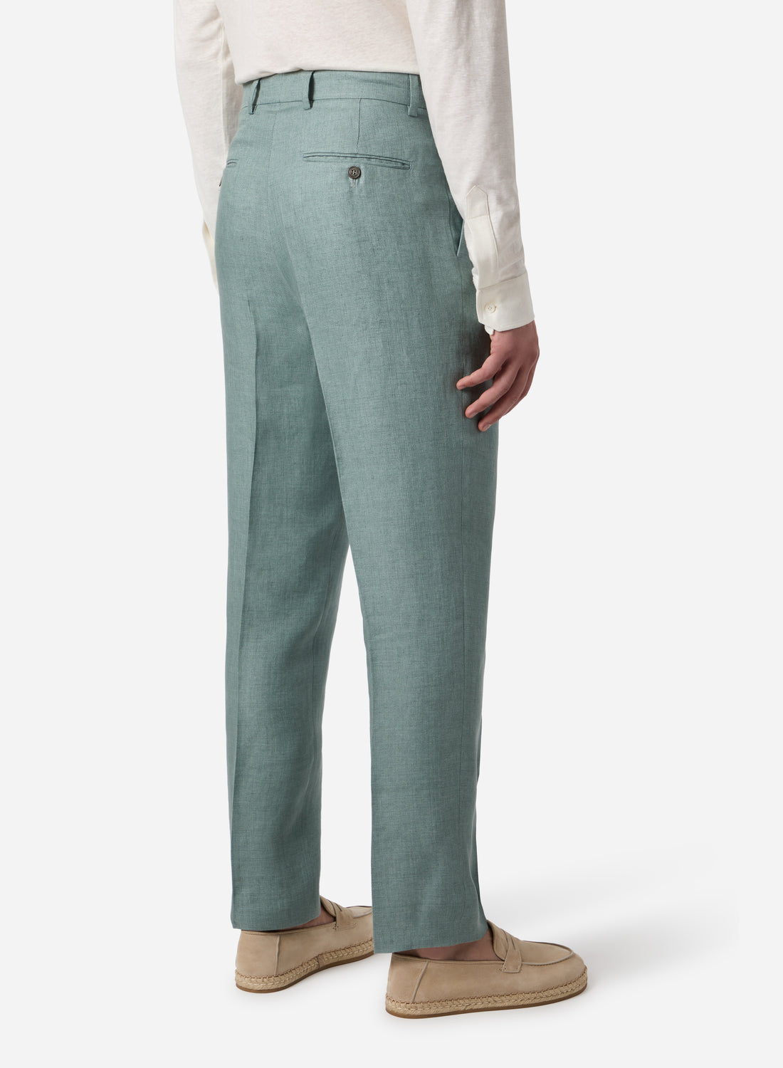 LINEN SINGLE PLEAT PANTS