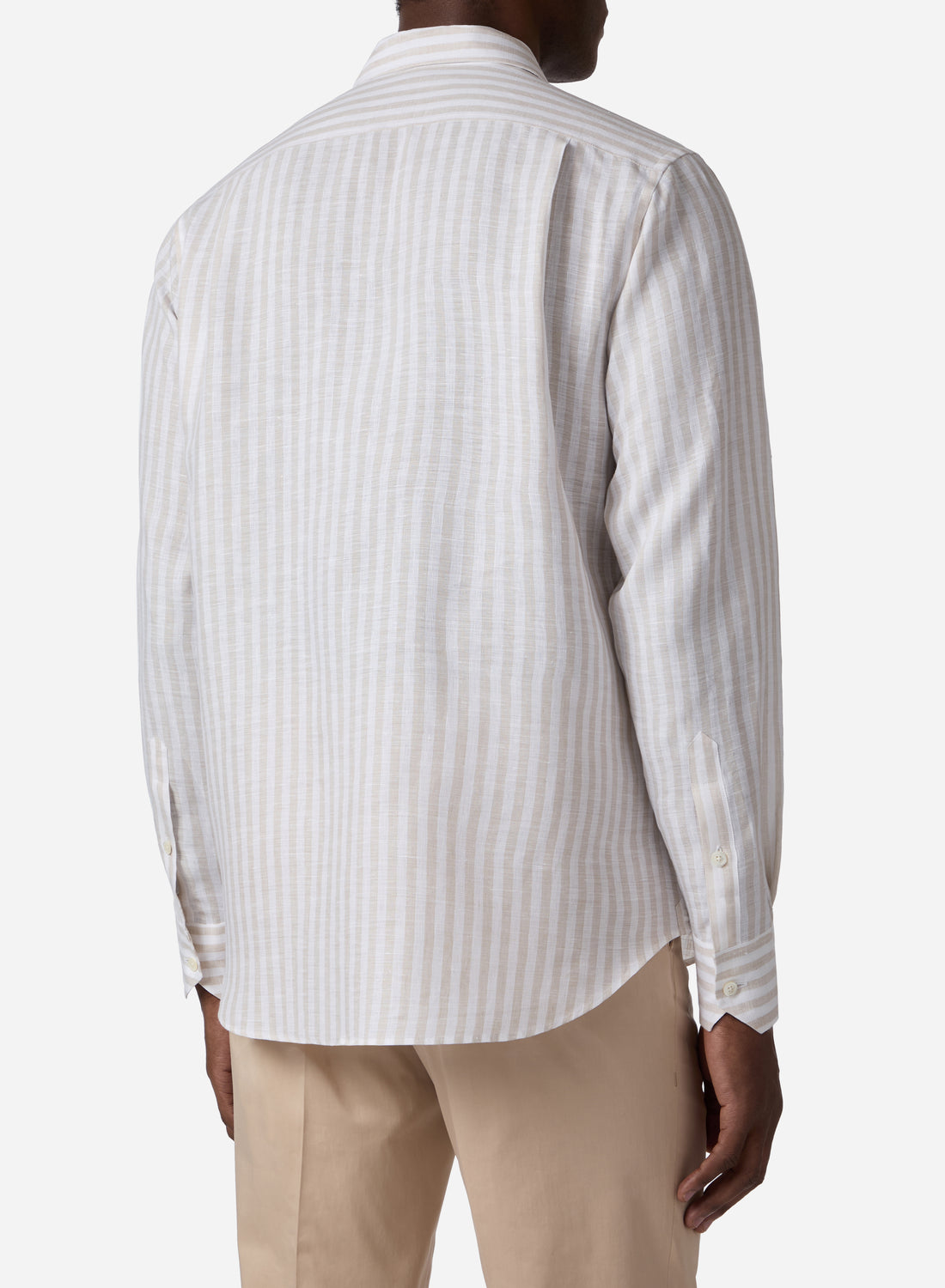 LINEN STRIPE CASUAL SHIRT