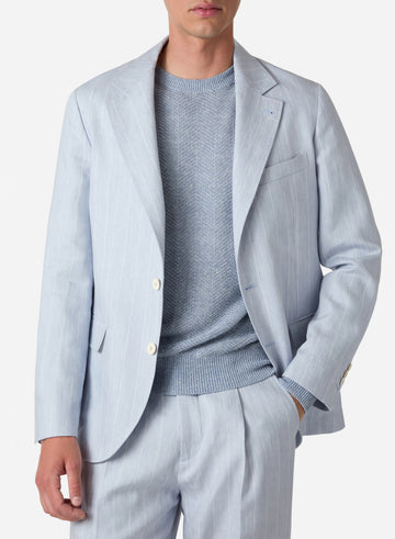 LINEN SINGLE BREAST BLAZER