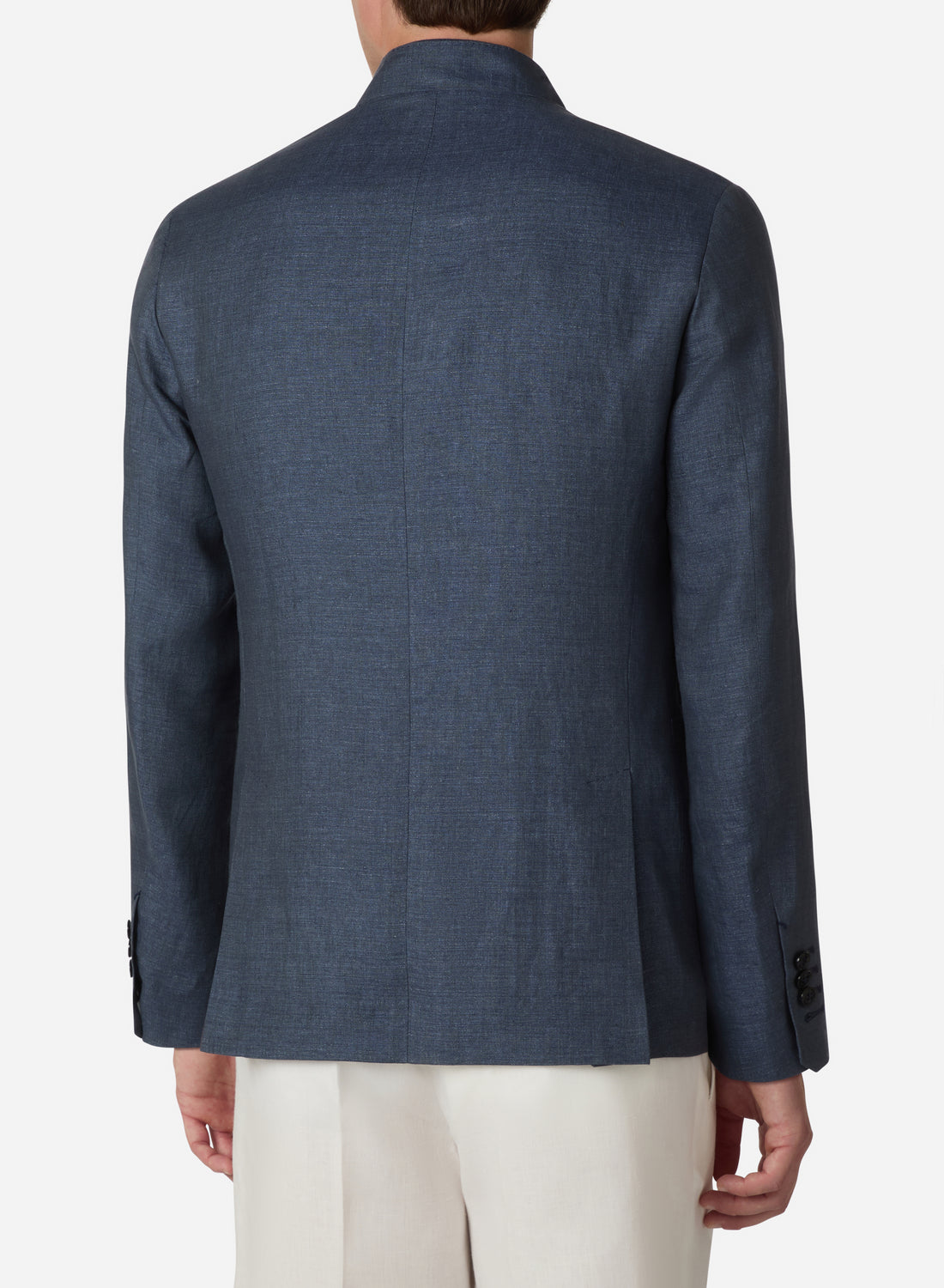 LINEN COLLARLESS BLAZER