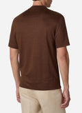 Brett Johnson LINEN AND SILK SHORT SLEEVES T-SHIRT — front view