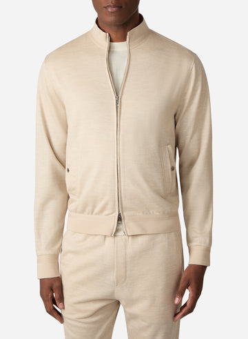 WOOL SILK LINEN FULL ZIP