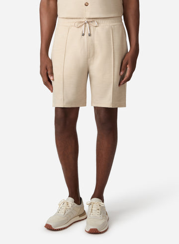 WOOL SILK LINEN SHORT PANTS