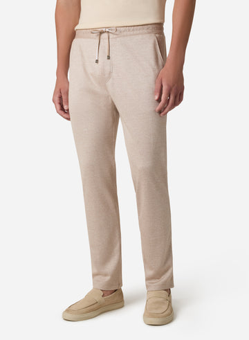 LINEN SILK COTTON JOGGER PANTS