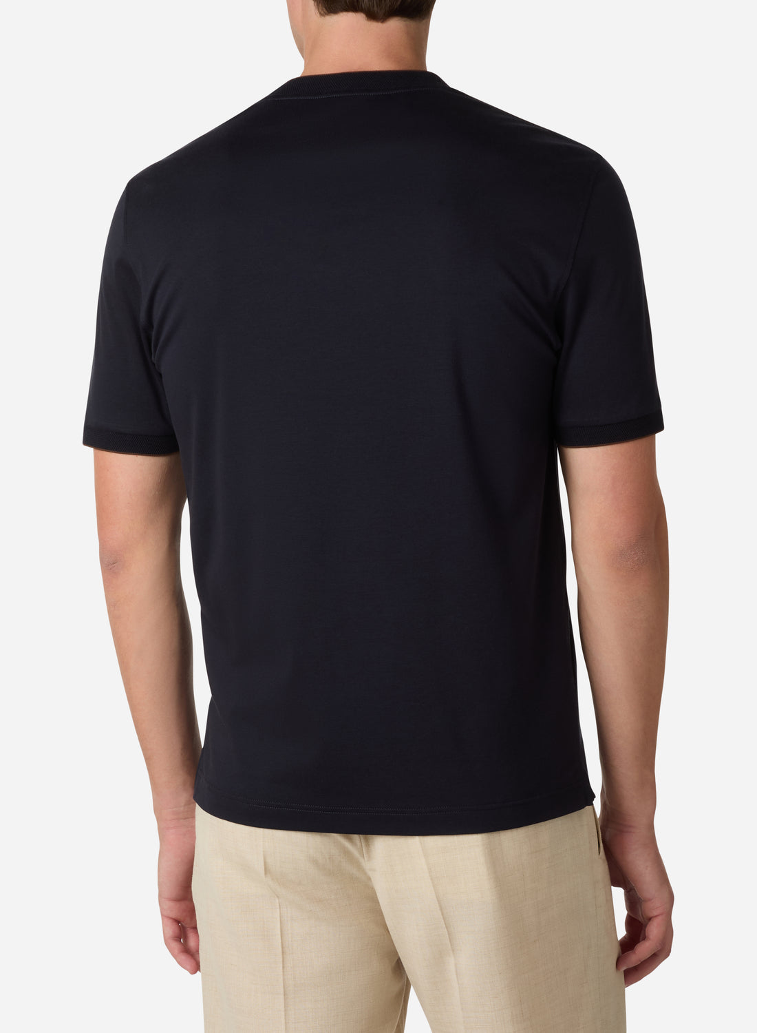 COTTON AND SILK SHORT SLEEVES T-SHIRT