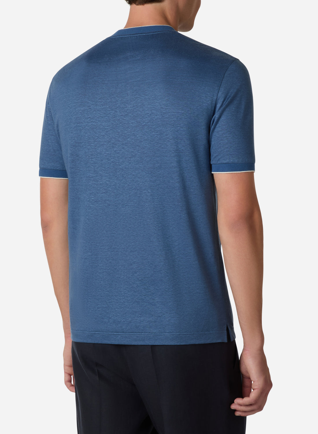 LINEN AND SILK SHORT SLEEVES T-SHIRT