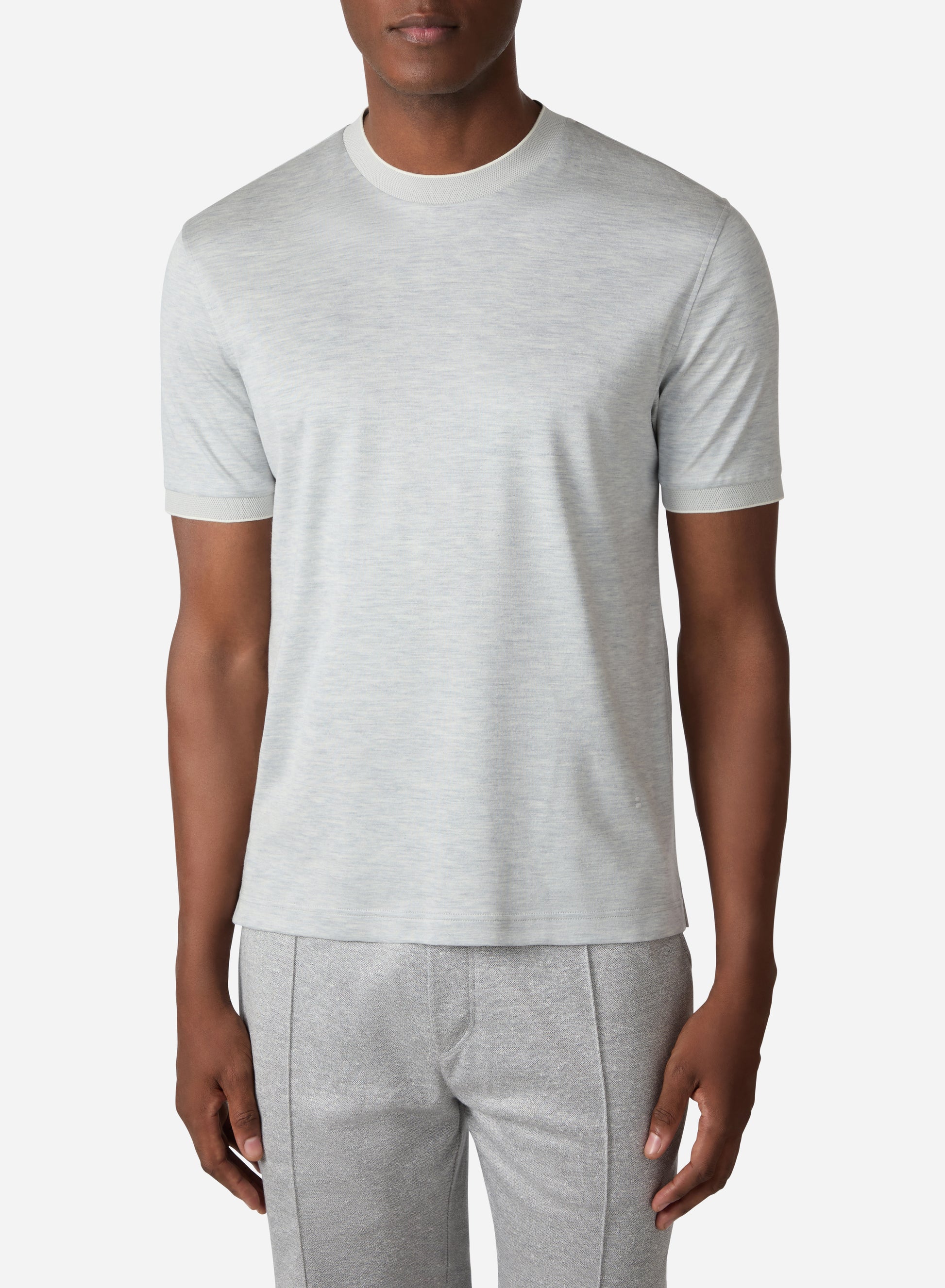 Brett Johnson SILK AND COTTON SHORT SLEEVES T-SHIRT