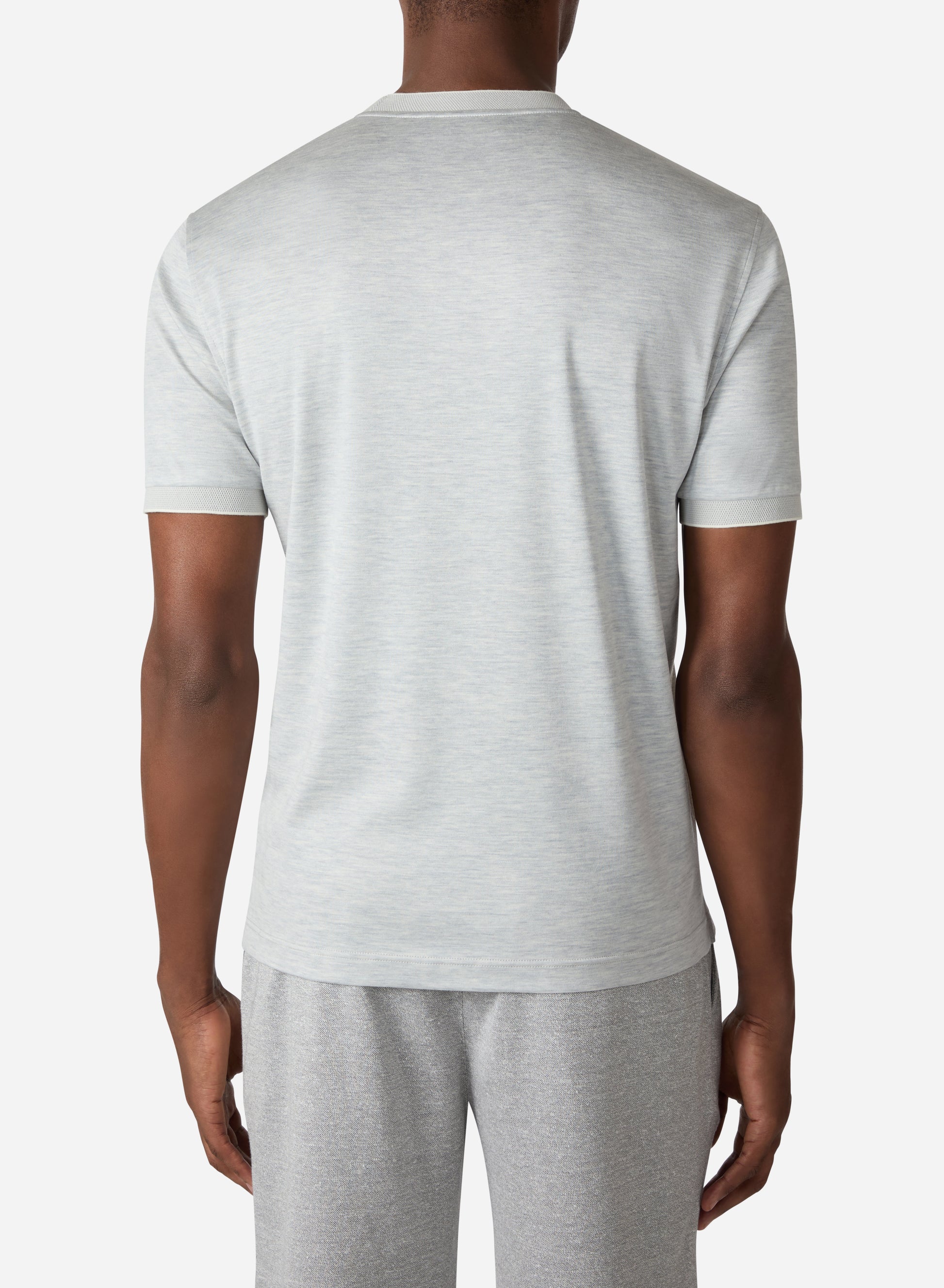Brett Johnson SILK AND COTTON SHORT SLEEVES T-SHIRT — front view