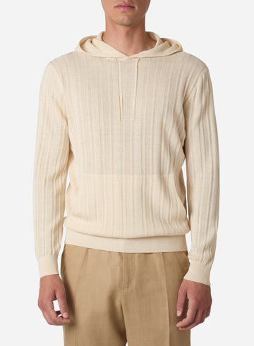 Brett Johnson LINEN AND COTTON HOODIE