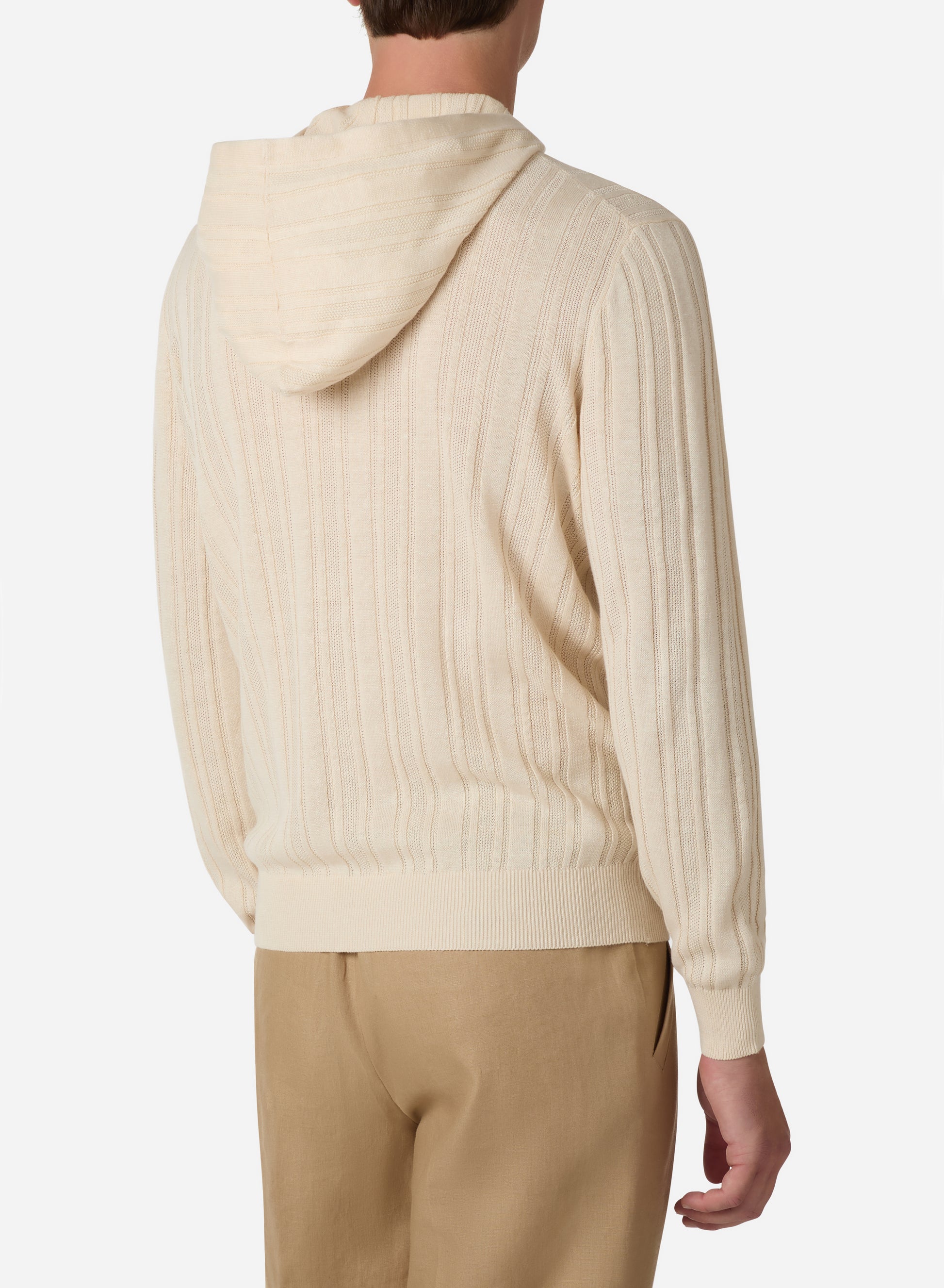 Brett Johnson LINEN AND COTTON HOODIE — front view