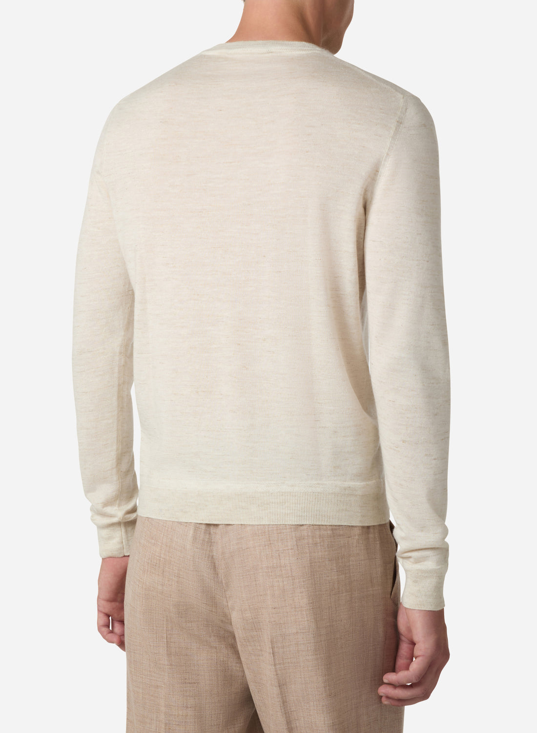 CASHMERE SILK LINEN LONG SLEEVES CREWNECK