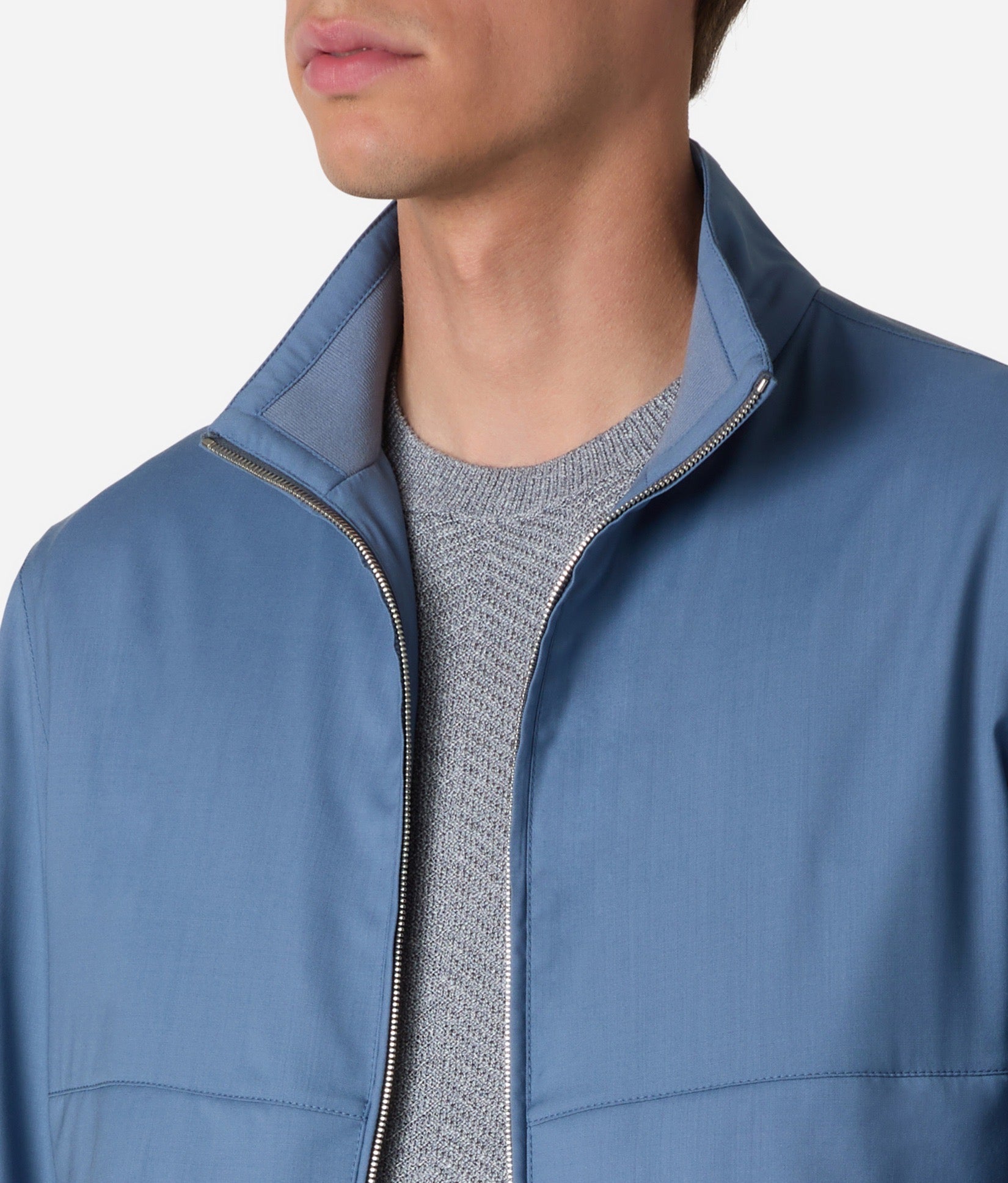WATER-REPELLENT WOOL WINDBREAKER BLOUSON