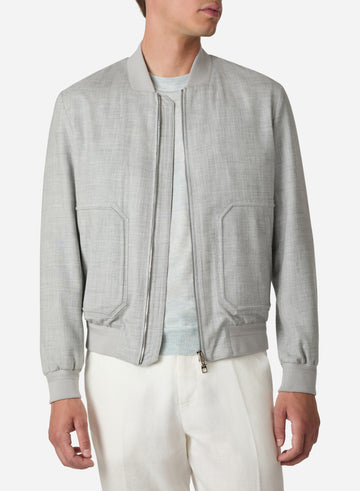 Brett Johnson WOOL SILK LINEN BOMBER