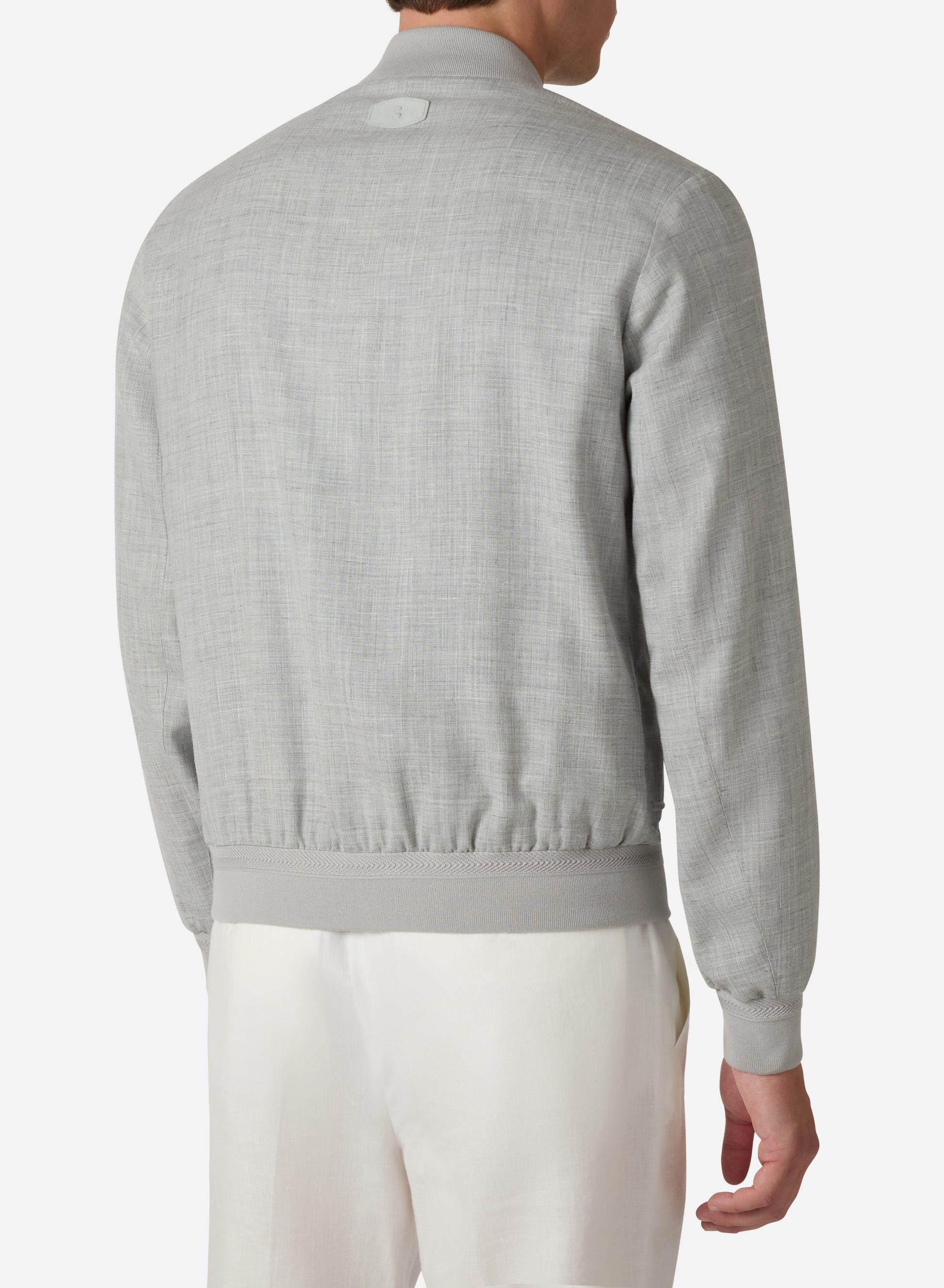 Brett Johnson WOOL SILK LINEN BOMBER — front view