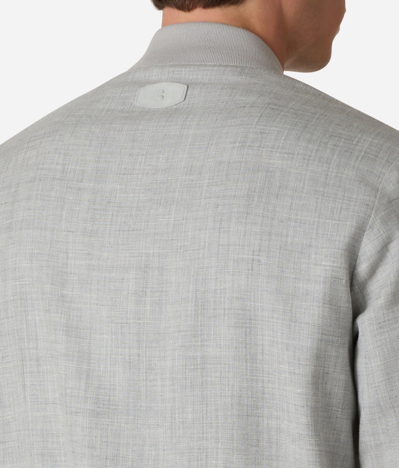 Brett Johnson WOOL SILK LINEN BOMBER — detail view