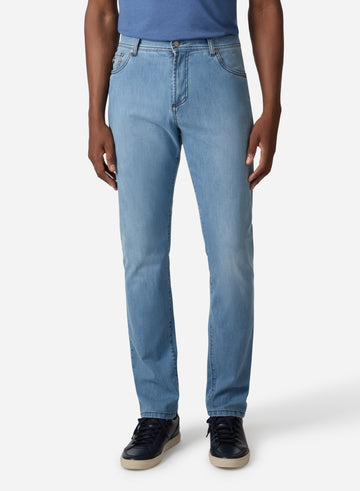 COTTON MODAL SILK 5 POCKET DENIM
