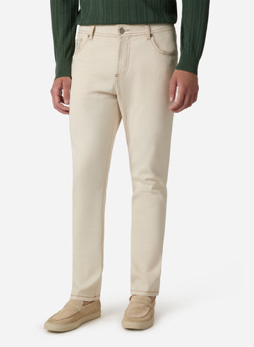 COTTON LINEN 5 POCKET DENIM