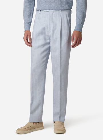 LINEN SINGLE PLEAT PANT