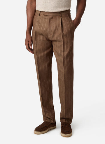 LINEN SINGLE PLEAT PANT