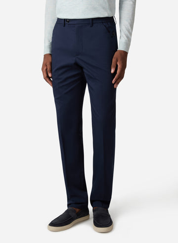 COTTON AND SILK CHINO PANT